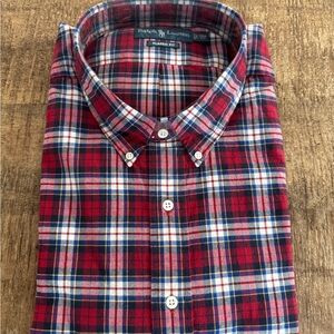 NWT Ralph Lauren Men's Classic Red and Blue Plaid Shirt 3XB